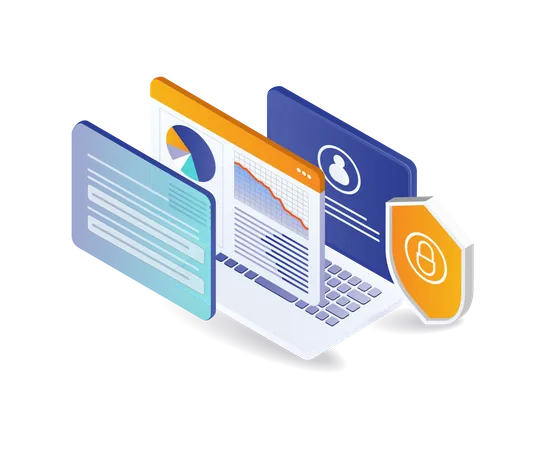 Personal business development analysis data  Illustration