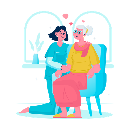 Personal caregiver  Illustration