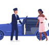 free chauffeur illustrations