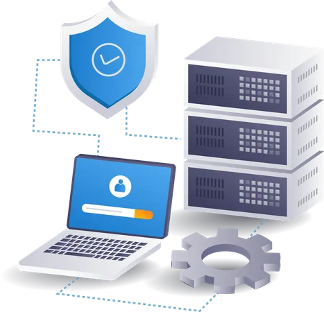 Personal computer security server  Illustration