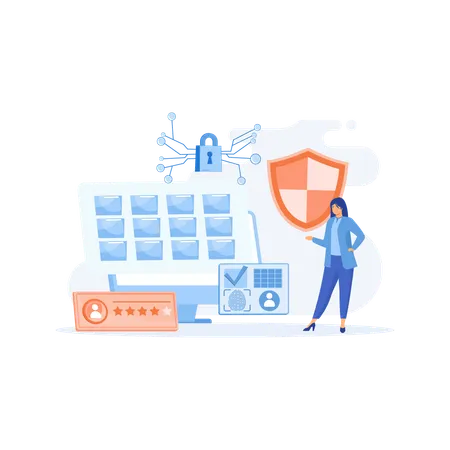 Personal Cyberspace Data Security  Illustration