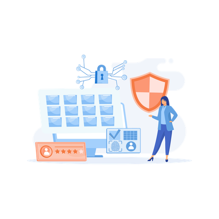 Personal Cyberspace Data Security  Illustration