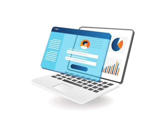 Personal data account analysis  Illustration