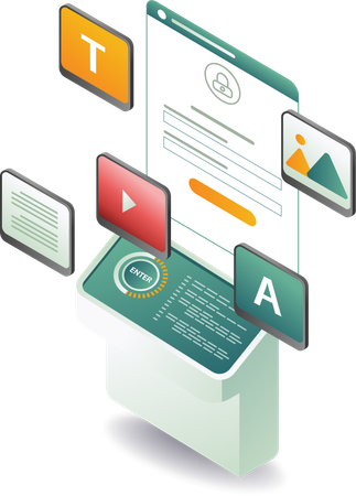 Personal data monitoring dashboard security password  Illustration