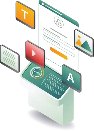 Personal data monitoring dashboard security password  Illustration