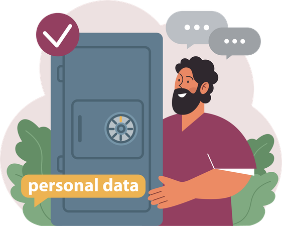 Personal data security  Illustration