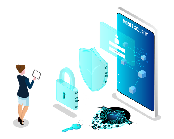 Personal data security  Illustration