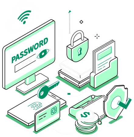 Personal data security  Illustration