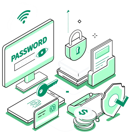 Personal data security  Illustration