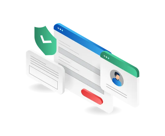 Personal data security registration table  Illustration