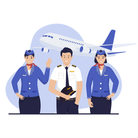 Personal de vuelo  Ilustración