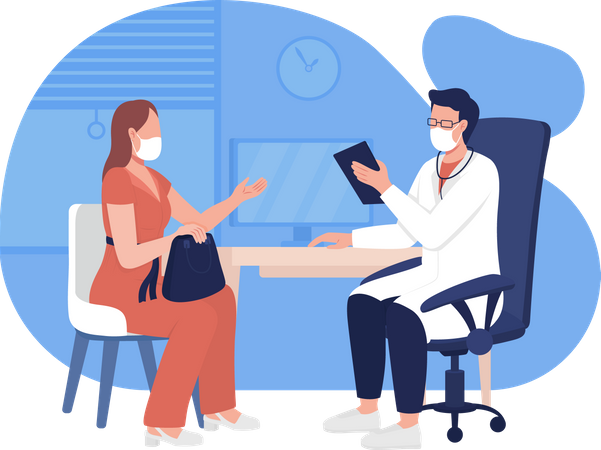Personal doctor appointment Illustration