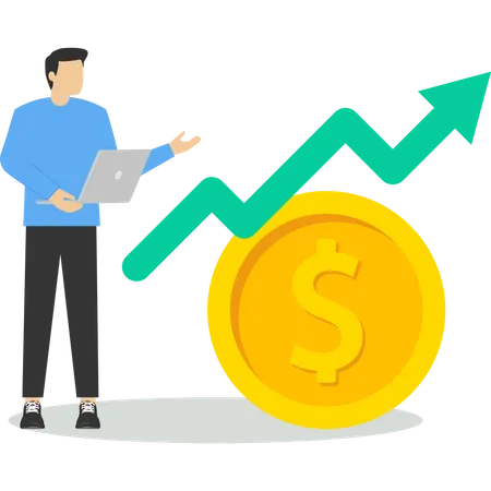 Investment Illustration People Character Using Mobile Phone And Investing Money In Self Development Knowledge Personal Financial Management And Financial Literacy Concept Vector Illustration 일러스트레이션
