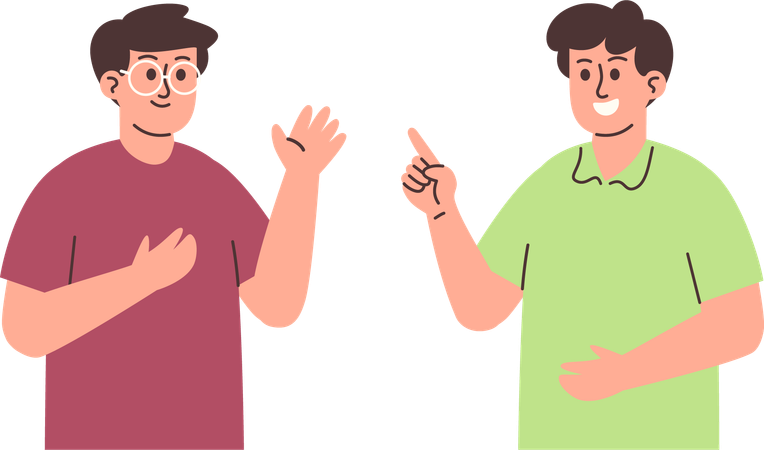 Personas haciendo comunicación  Ilustración