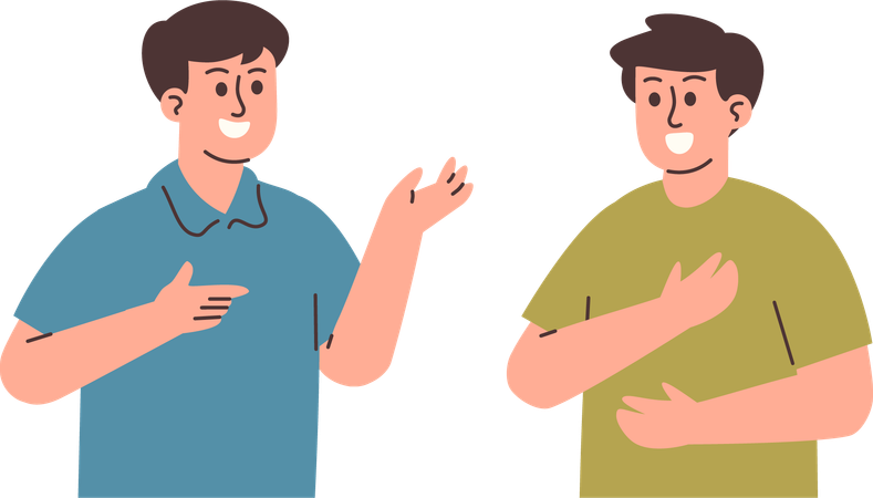 Personas haciendo comunicación  Ilustración