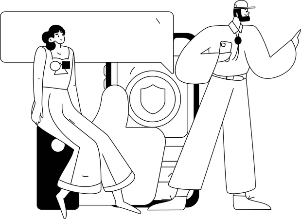 Personas que se comunican en las redes sociales  Illustration