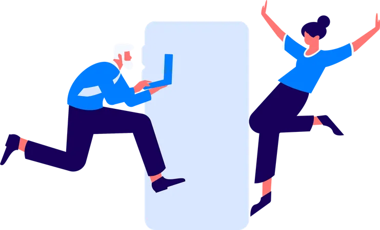 Personen finden ihren Standort auf einer Online-Karte  Illustration