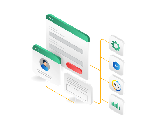 Bildschirm für persönliche Datenanalysten  Illustration