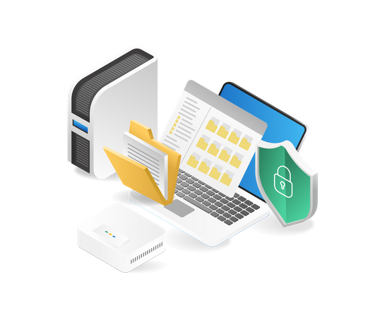 Persönliches Datennetzwerk  Illustration