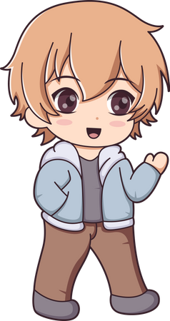 Personnage de fille mignonne  Illustration