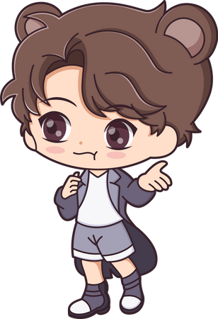 Personnage de garçon d'anime  Illustration