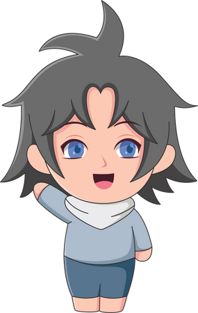 Personnage de garçon d'anime  Illustration