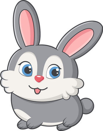 Personnage de lapin mignon  Illustration