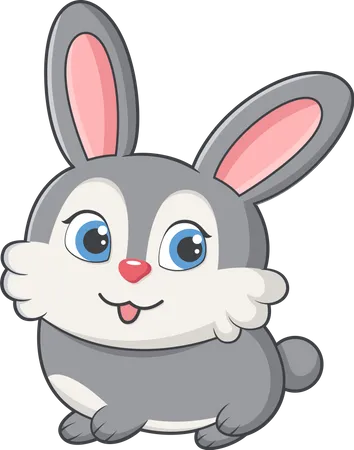 Personnage de lapin mignon  Illustration