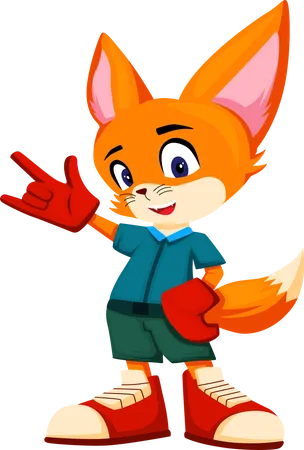 Personnage de renard mignon  Illustration