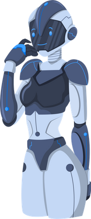 Personnage de robot féminin  Illustration