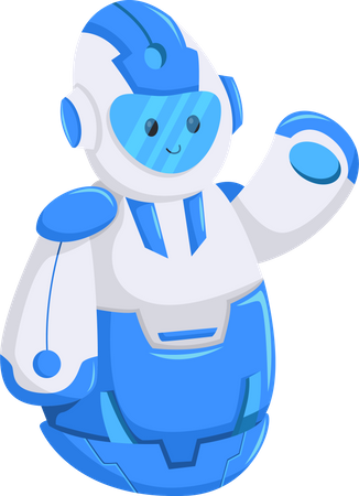 Personnage de robot mignon  Illustration