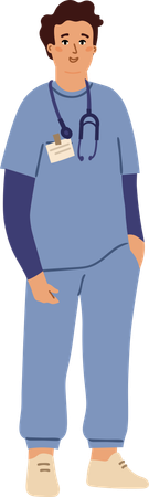 Personnel médical masculin  Illustration