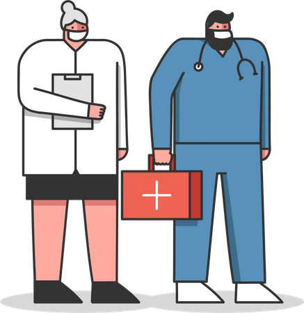 Personnel de santé professionnel hospitalier  Illustration