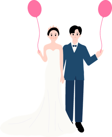 Les gens à la fête de mariage  Illustration