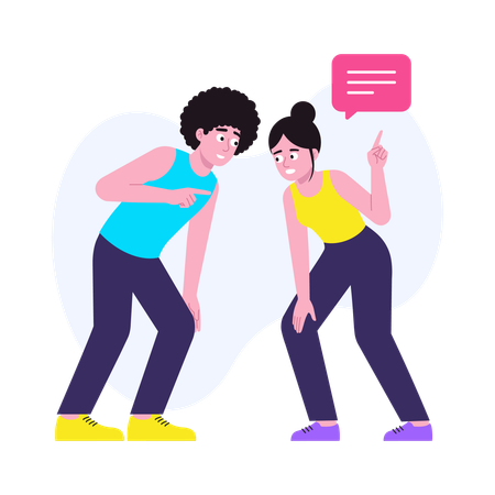 Des gens qui se disputent amicalement  Illustration