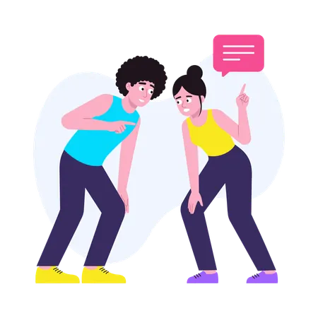 Des gens qui se disputent amicalement  Illustration