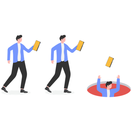 Les personnes dépendantes aux réseaux sociaux  Illustration