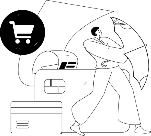 Personnes effectuant un paiement par carte  Illustration