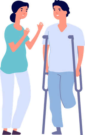 Personnes handicapées et assistants  Illustration
