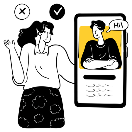 Personnes parlant au téléphone  Illustration