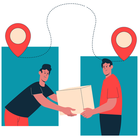 Personnes travaillant sur la gestion de la chaîne d'approvisionnement  Illustration