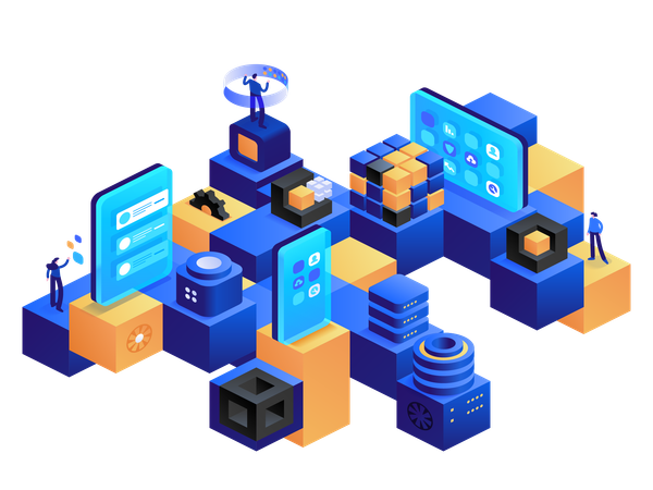 Les personnes travaillant dans le secteur de la cryptographie  Illustration