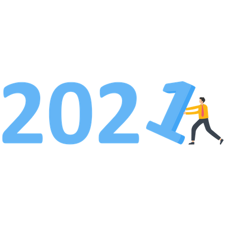 Perte d'entreprise en 2021  Illustration