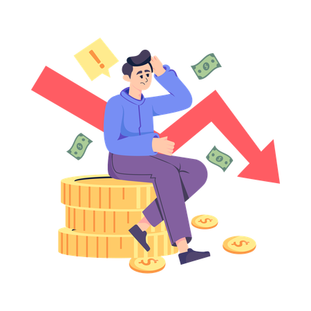 Perte financière  Illustration