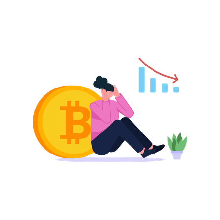 Perte de trading Bitcoin  Illustration