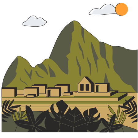 Peru - Machu Picchu  Ilustração