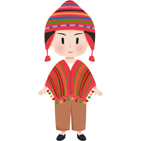 Peru Poncho  イラスト