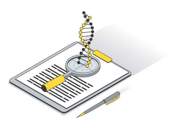 Pesquisa de DNA  Ilustração