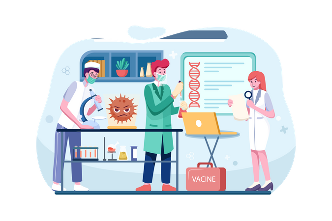 Pesquisa de vacinação  Illustration