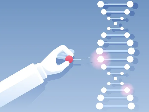 Pesquisa de DNA genético  Ilustração